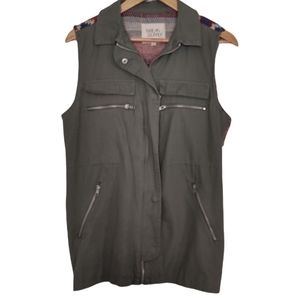 Thread & Supply Southwestern Olive Utility Vest Size S